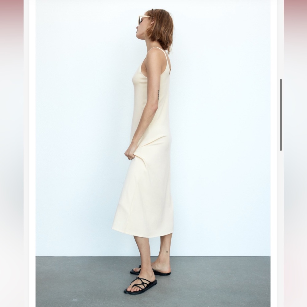 NWT Zara ecru long knit dress - Picture 3 of 14